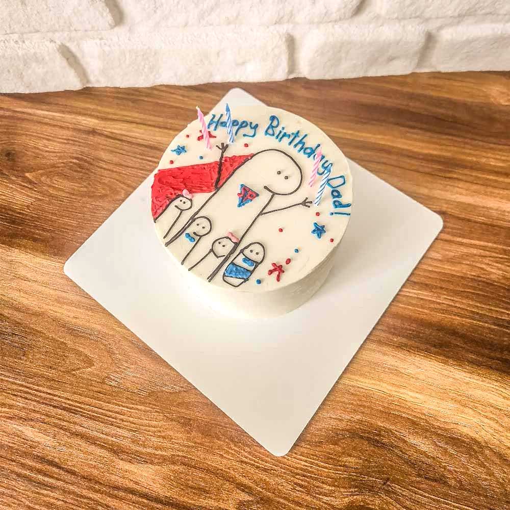 Baba için yazılı Pasta