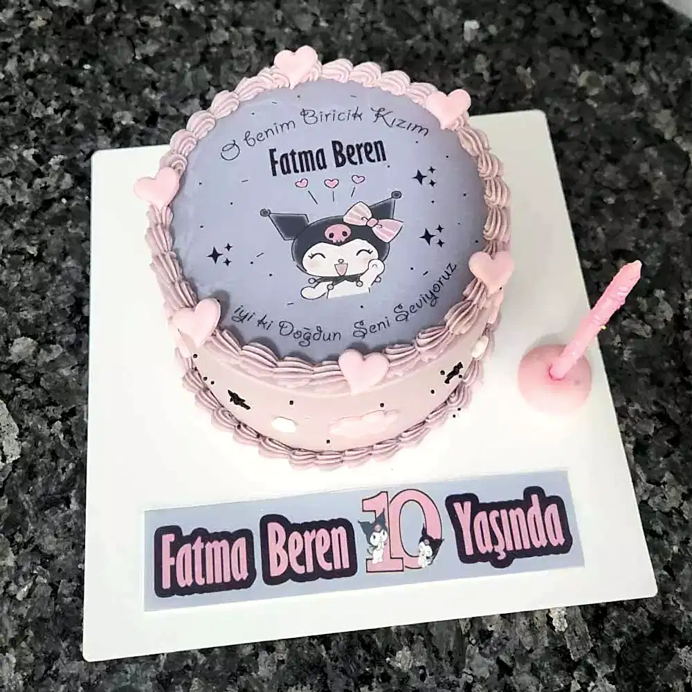 Kuromili özel tasarım Resimli Pasta