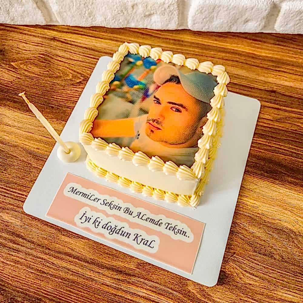 Kişiye özel fotoğraflı pasta