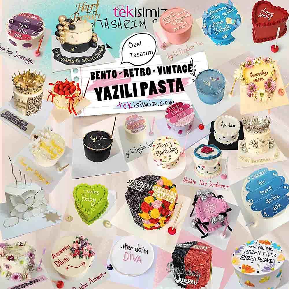 Kişiye özel yazılı pasta tasarımı! Doğum günü ve özel günler için isimli veya mesajlı pastalar. Taze ve kaliteli malzemelerle el yapımı üretilen lezzetler.